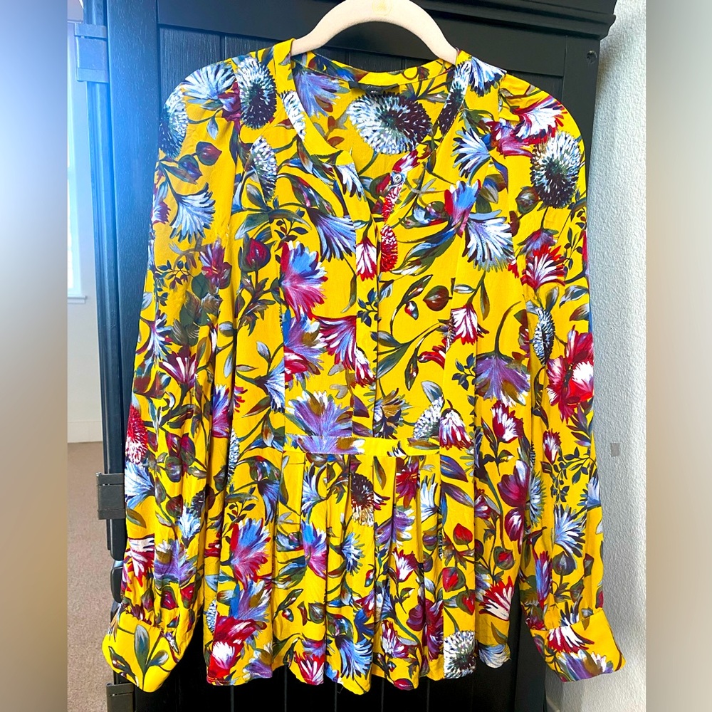 J. Crew 100% silk blouse tunic, size Small Tall
